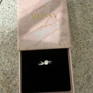 Melissa Silver S925 Twisted Cubic Zirconia Ring